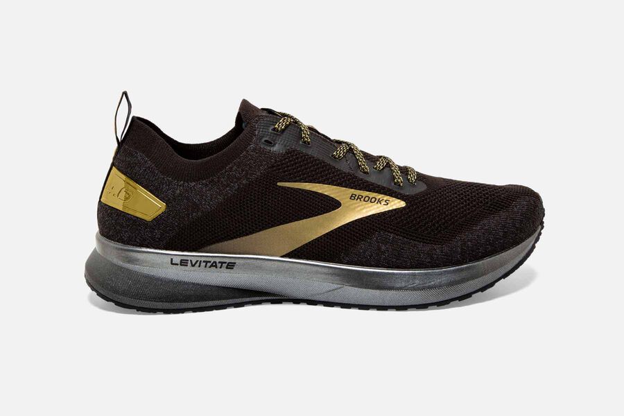 Brooks Levitate 4 Road Loopschoenen Heren - Zwart/Goud - 973841IOD